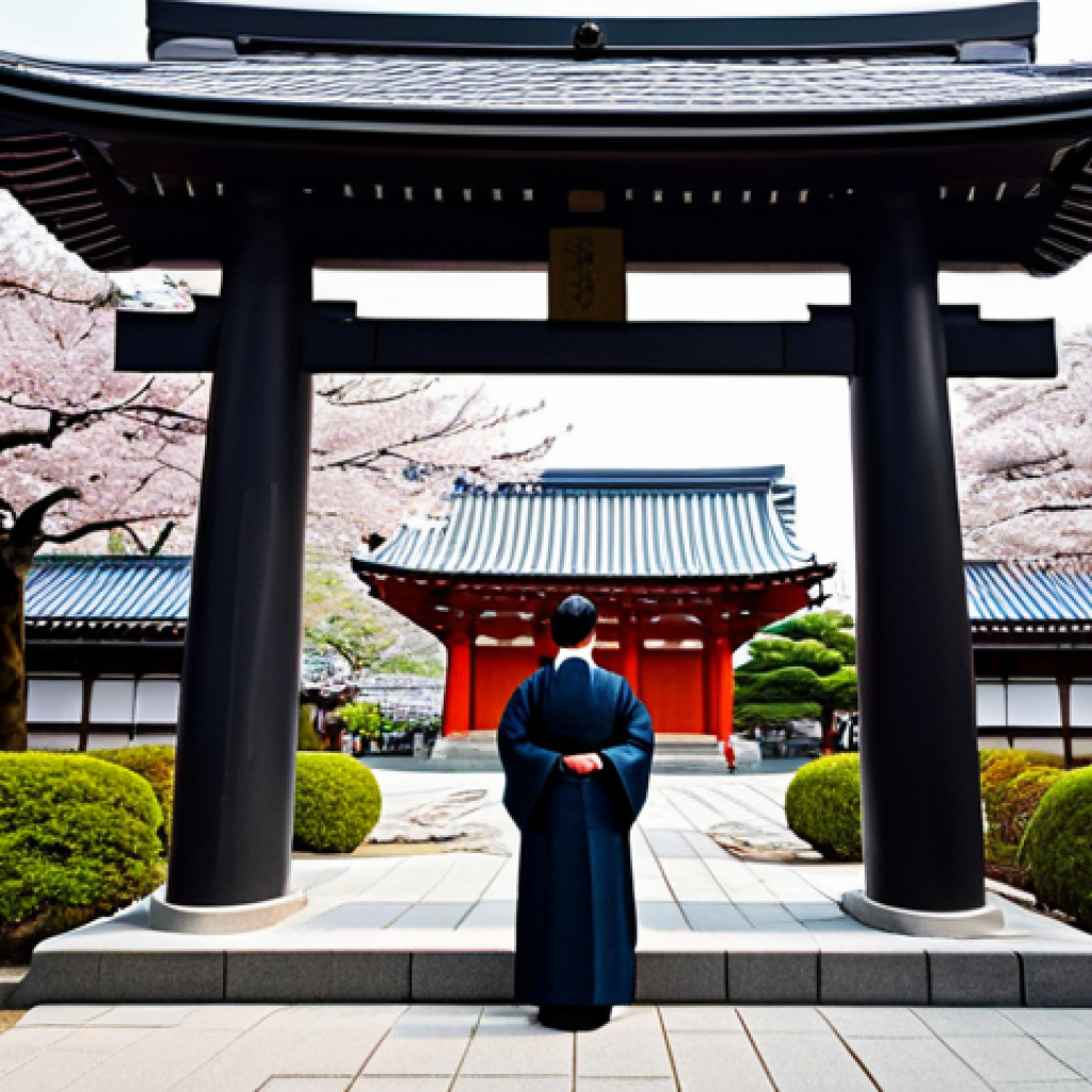 **
A serene Shinto shrine in modern Tokyo, surrounded by cherry blossoms, with people in traditional attire offering prayers. Safe for work, appropriate content, fully clothed, professional, modest, family-friendly, perfect anatomy, natural proportions, well-formed hands, proper finger count, natural body proportions.
**