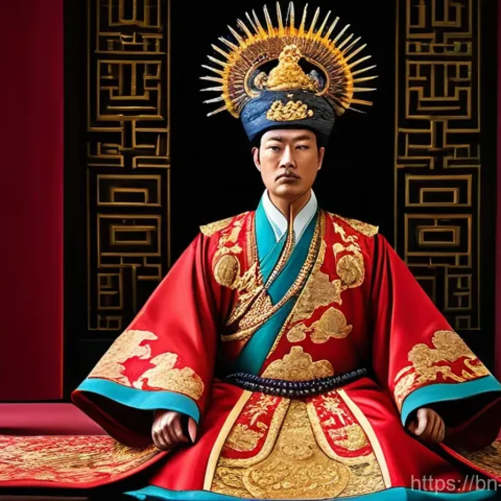 유교 전통 의복 - **Prompt 1: Imperial Grandeur - The Emperor's Formal Attire**
A majestic ancient East Asian empe...